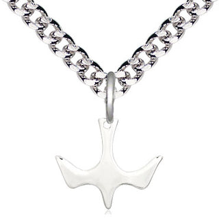 Pewter Holy Spirit Medal Religious and Catholic Jewelry