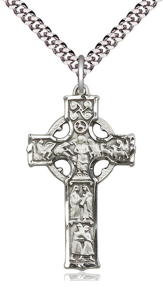 Pewter Celtic Cross Medal Catholic Jewelry