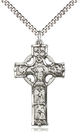 Pewter Celtic Cross Medal Catholic Jewelry