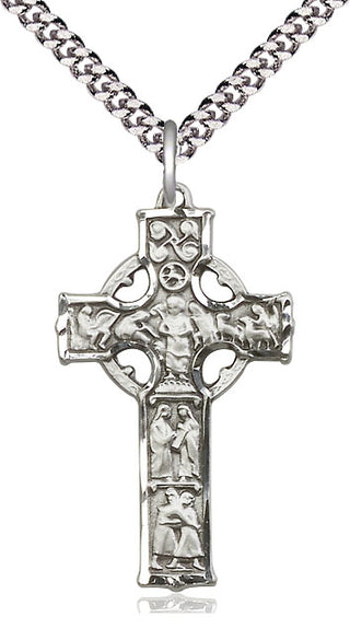 Pewter Celtic Cross Medal Catholic Jewelry