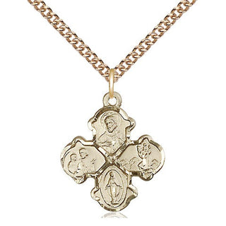 14kt Gold 4-Way Medal