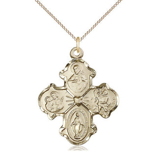 14kt Gold 4-Way Medal