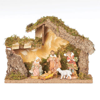 5-Inch Scale 5 Figure Nativity With Italian Stable
