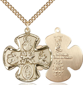 14kt Gold Filled 5-Way Medal Catholic Jewelry