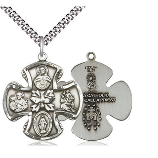 Pewter 5-Way Medal Catholic Jewelry