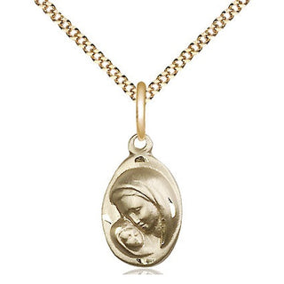14kt Gold Filled Madonna & Child Medal Religious and Catholic Jewelry