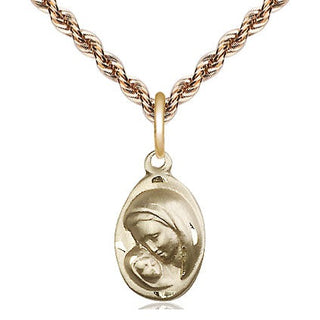 14kt Gold Madonna & Child Medal