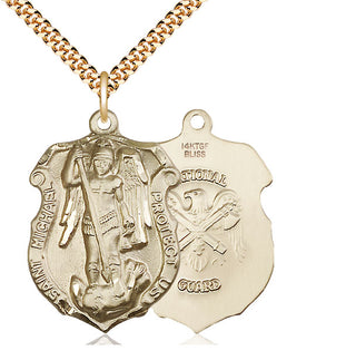 14kt Gold Filled Saint Michael National Guard Medal Catholic Jewelry