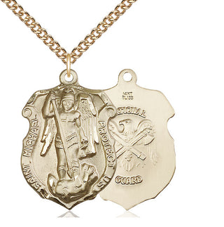 14kt Gold Saint Michael National Guard Medal