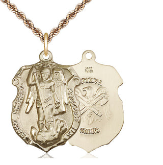 14kt Gold Saint Michael National Guard Medal