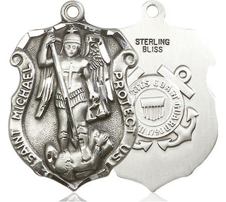 Sterling Silver Saint Michael Coast Guard Medal Catholic Jewelry