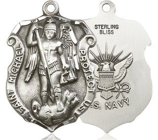 Sterling Silver Saint Michael Navy Medal Catholic Jewelry
