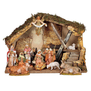 5-Inch Scale 11 Figure Nativity With Italian Stable