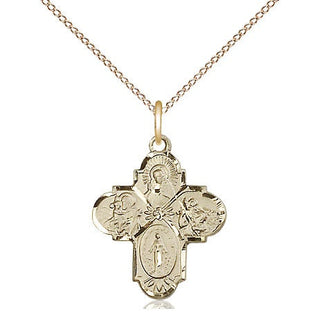 14kt Gold 4-Way Medal