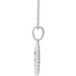 14K White Eye of Horus 16-18" Necklace  
