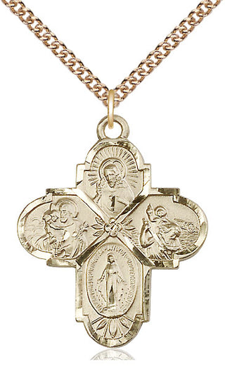 14kt Gold 4-Way Medal