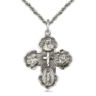 Sterling Silver 5-Way Medal Catholic Jewelry
