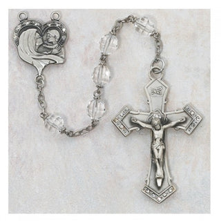 7MM Clear Crystal Rosary