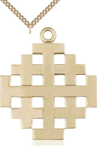 14kt Gold Jerusalem Cross Medal