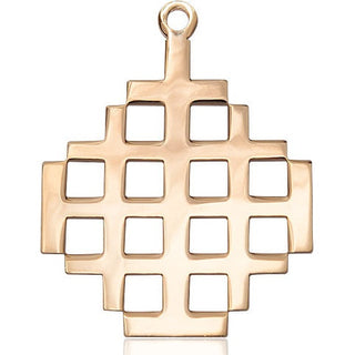 14kt Gold Filled Jerusalem Cross Medal
