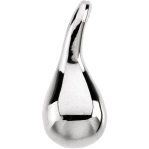 14K White 14x6 MM The Tears of Christ Pendant