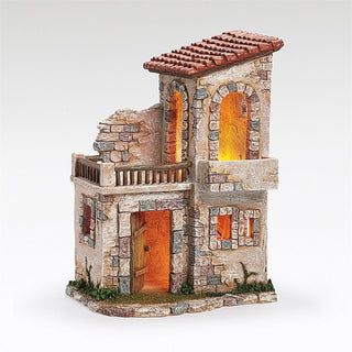 15-Inch Led Bethlehem Inn For 5-Inch Scale Nativity Figures