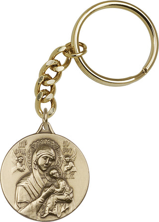 Gold Oxide Our Lady of Perpetual Health Keychain