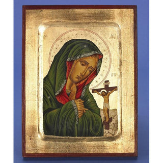 Mater Dolorosa- Hand Painted Gold Leaf- 12x9inch