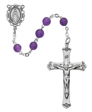 6MM Pearl,Amethyst Rosary