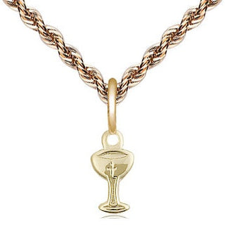 14kt Gold Filled Chalice Medal Religious and Catholic Jewelry