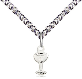 Sterling Silver Chalice Medal Religious and Catholic Jewelry