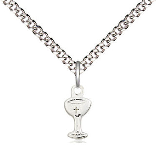 Sterling Silver Chalice Medal Religious and Catholic Jewelry