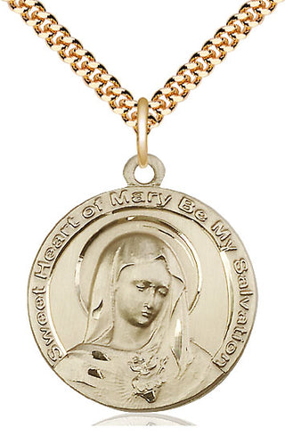 14kt Gold Filled Mary Medal Catholic Jewelry