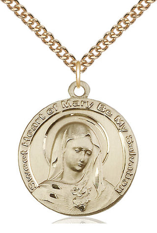 14kt Gold Filled Mary Medal Catholic Jewelry