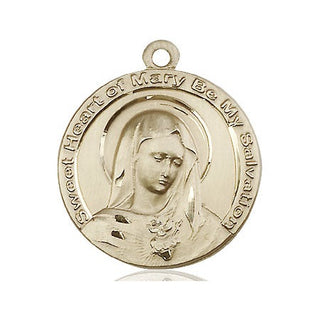14kt Gold Mary Medal