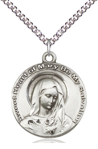 Sterling Silver Mary Medal Catholic Jewelry