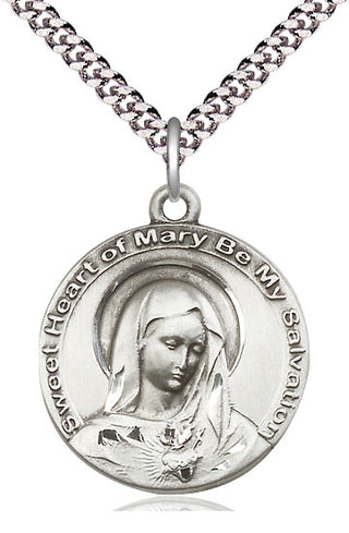 Sterling Silver Mary Medal Catholic Jewelry