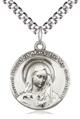 Sterling Silver Mary Medal Catholic Jewelry