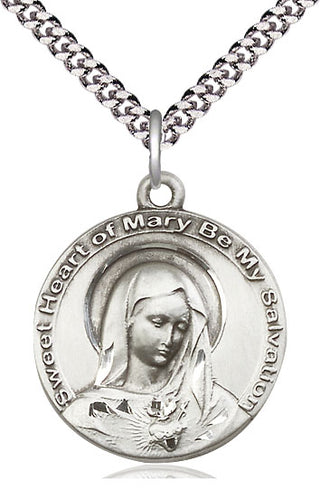 Sterling Silver Mary Medal Catholic Jewelry