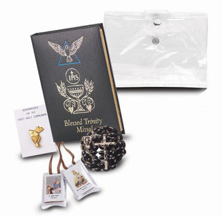 Blessed Trinity Commmunion Set In Pouch For Boy