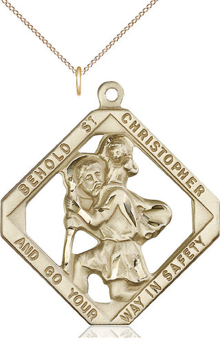 14kt Gold Saint Christopher Medal