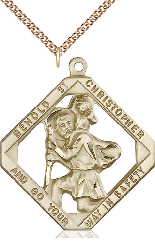 14kt Gold Saint Christopher Medal