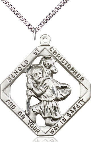 Sterling Silver Saint Christopher Medal Catholic Jewelry