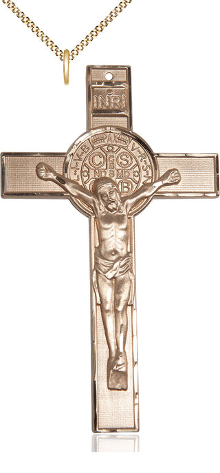 14kt Gold Filled Saint Benedict Medal Catholic Jewelry