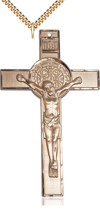 14kt Gold Filled Saint Benedict Medal Catholic Jewelry