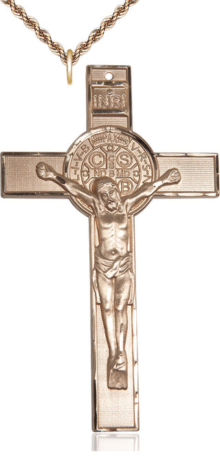 14kt Gold Filled Saint Benedict Medal | Large