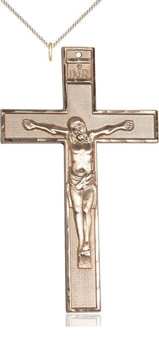 14kt Gold Filled Crucifix Medal | Large