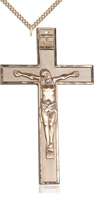 14kt Gold Filled Crucifix Medal | Large