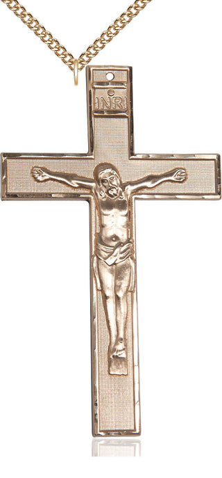 14kt Gold Filled Crucifix Medal | Large