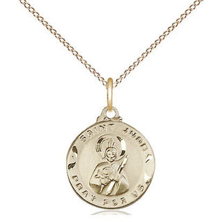 14kt Gold Saint Jude Medal